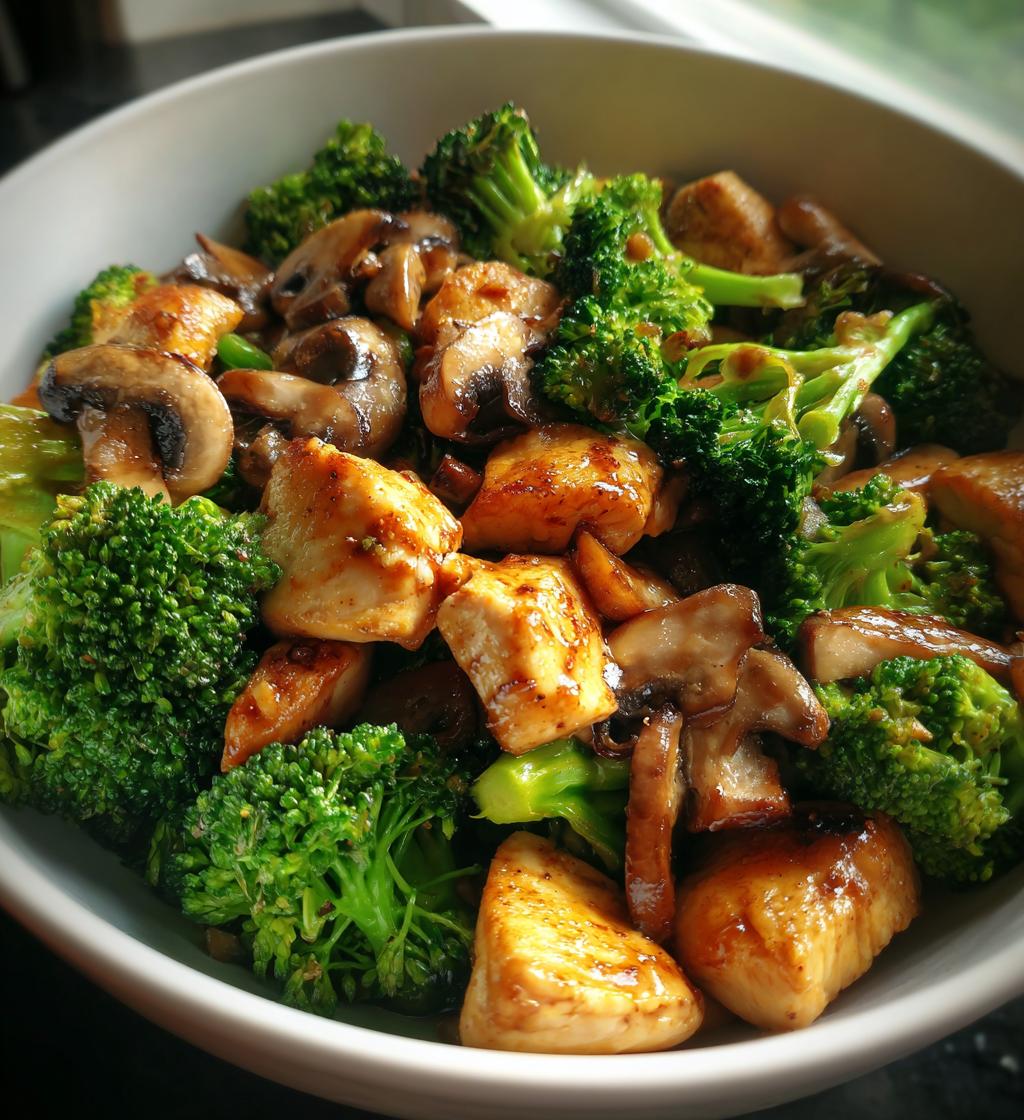 chicken broccoli mushroom recipe - detail 1