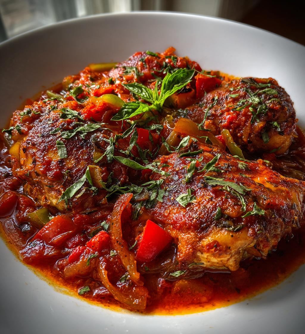 chicken cacciatore hunter style chicken is delicious