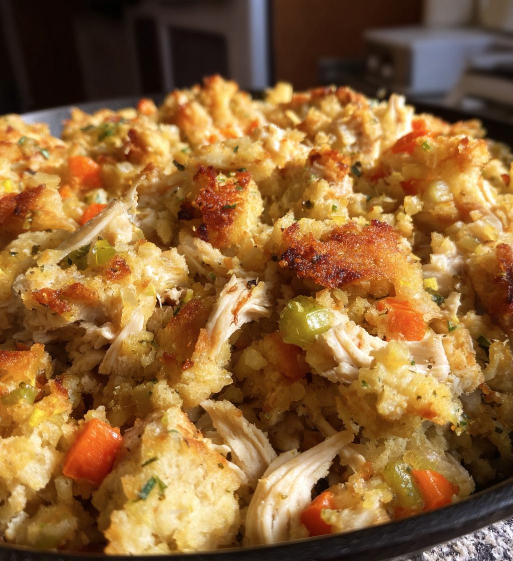 chicken dressing casserole stove top recipe - detail 1