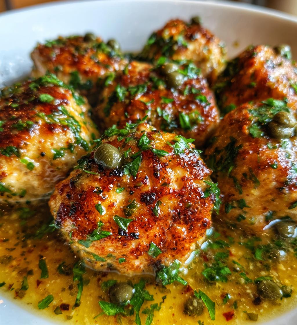 chicken piccata meatballs recipe