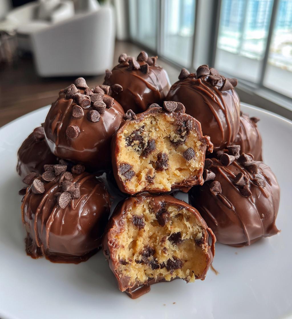 chocolate chip cookie dough truffles recipe - detail 1