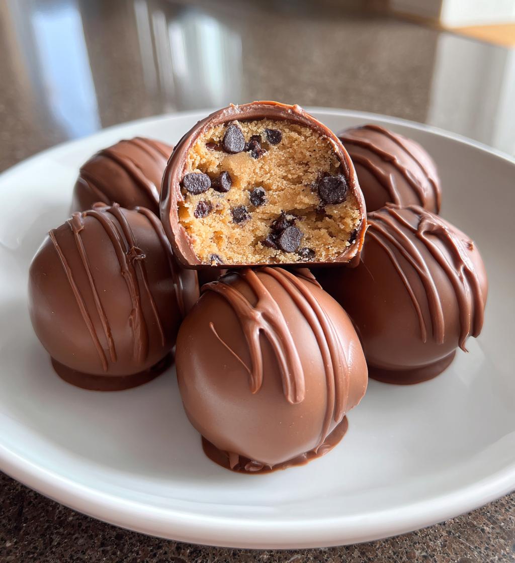 chocolate chip cookie dough truffles recipe