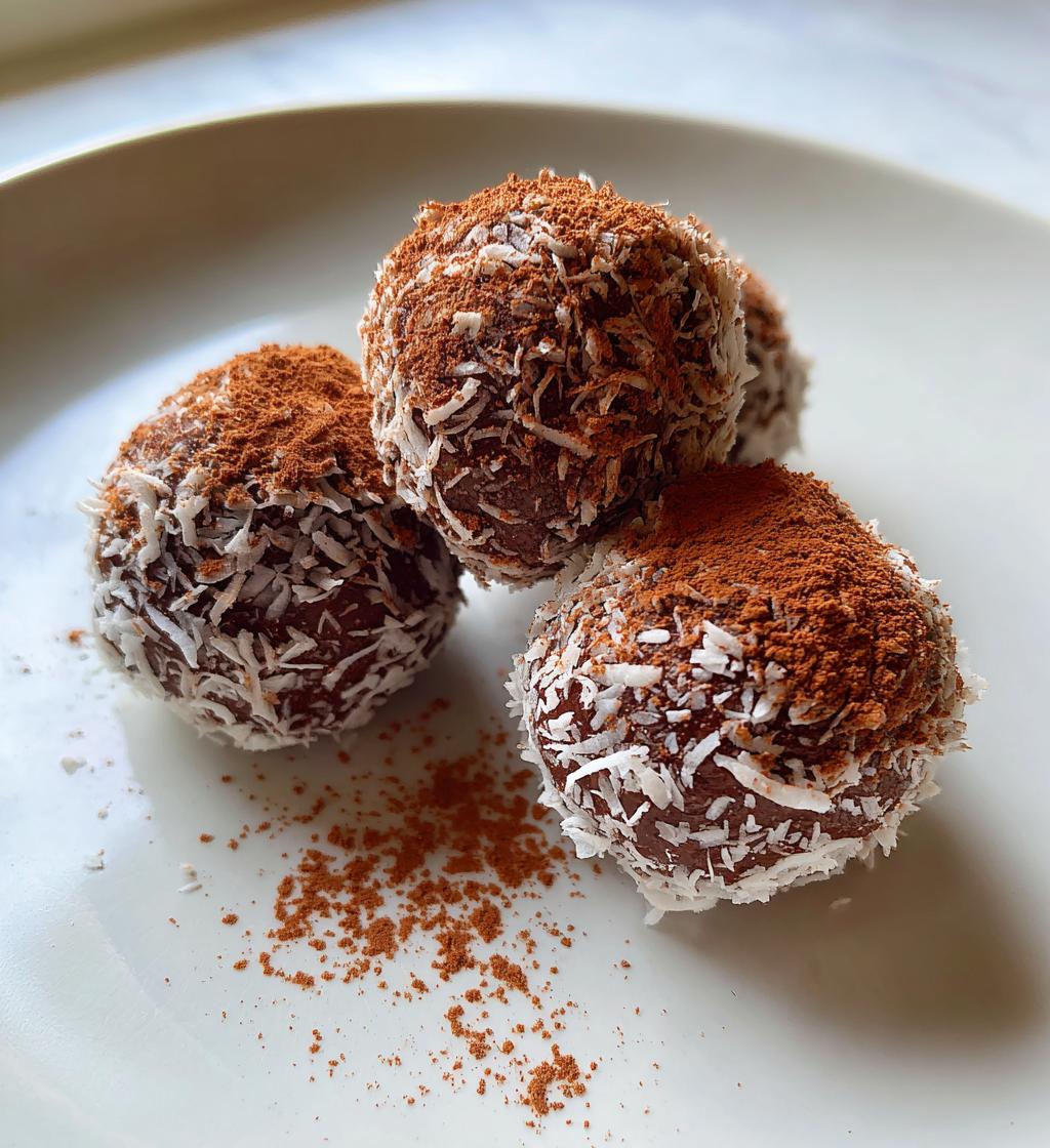 chocolate coconut truffles recipe - detail 1