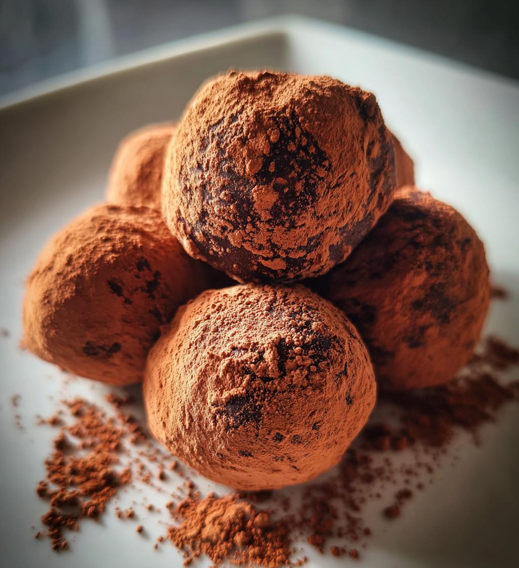 chocolate mint truffles recipe easy dessert - detail 1