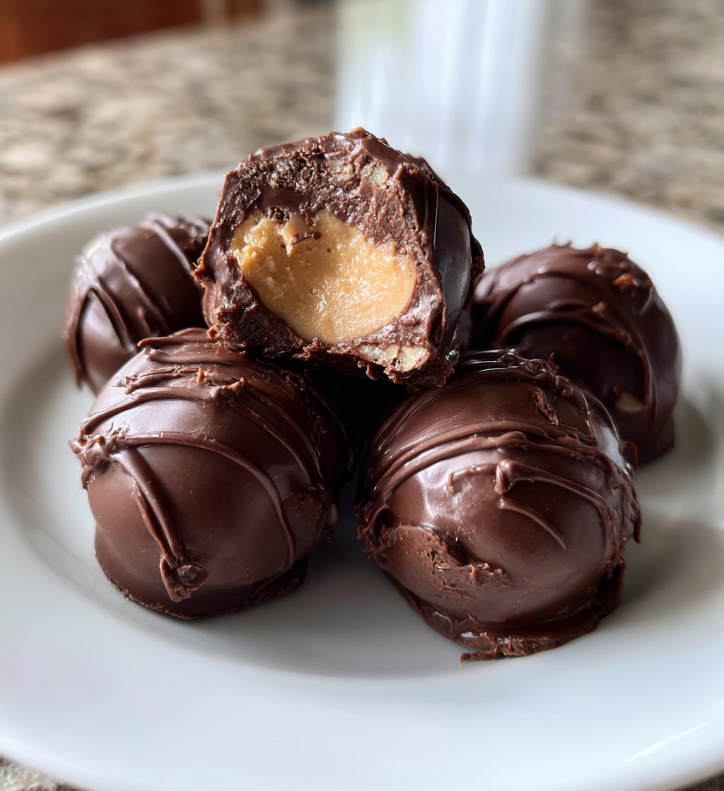 chocolate peanut butter truffles recipe - detail 1