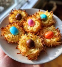 coconut easter nest cookies are a delightful treat