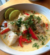 coconut lime fish soup is a delicious recipe