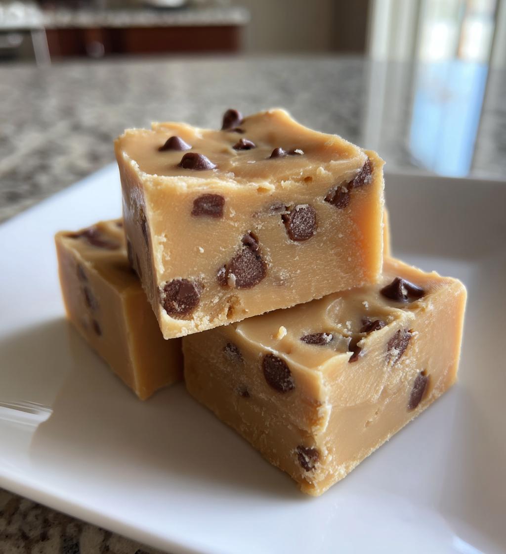 cookie dough fudge is a delicious dessert treat - detail 1