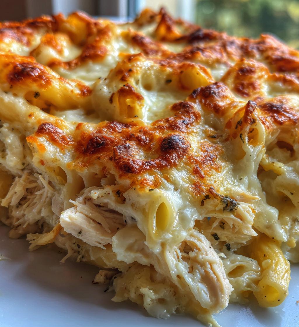 creamy chicken alfredo bake recipe - detail 1