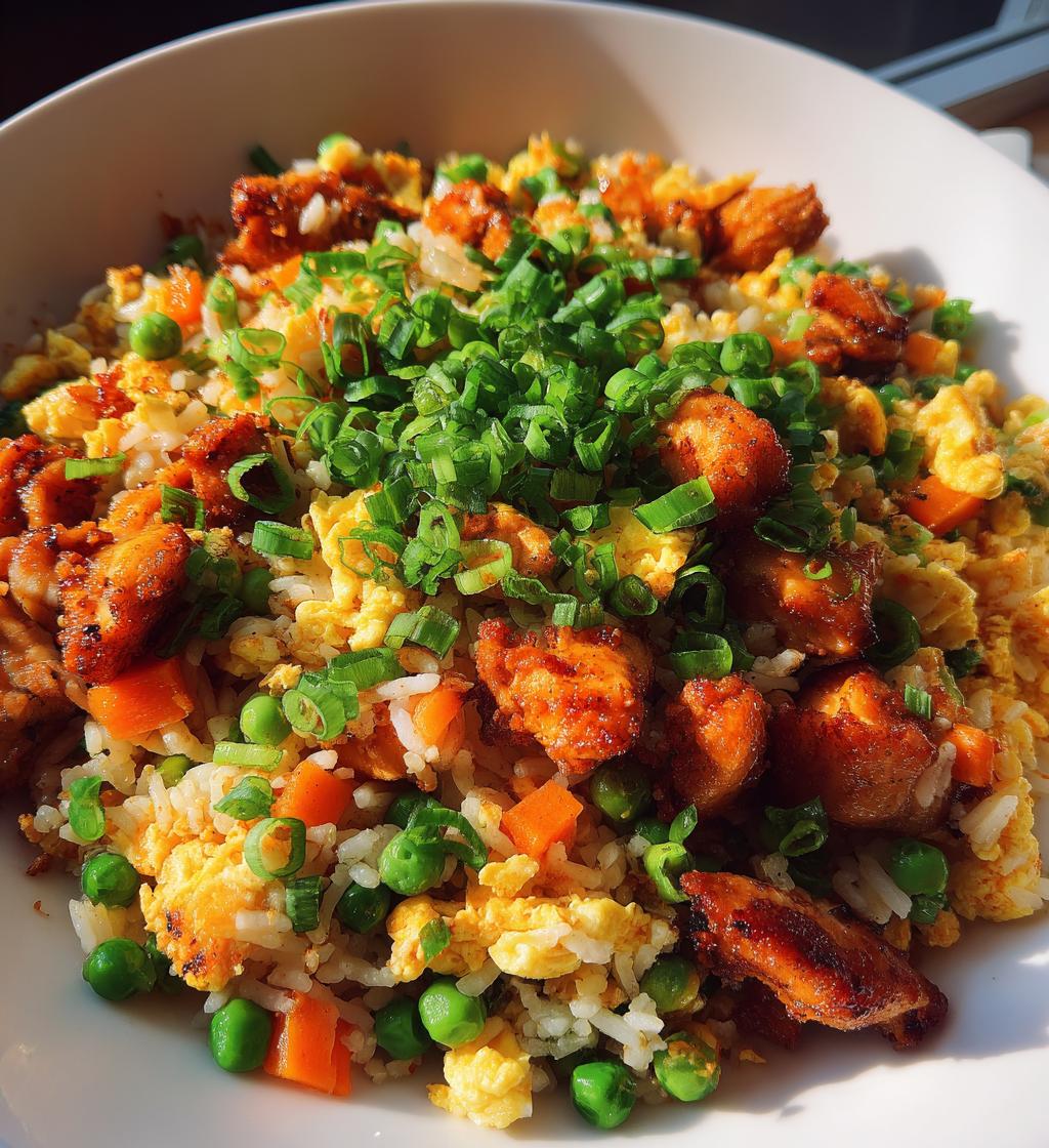 crispy orange chicken fried rice recipe - detail 1