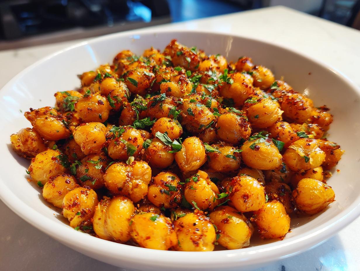 crispy roasted chickpeas recipe - detail 1