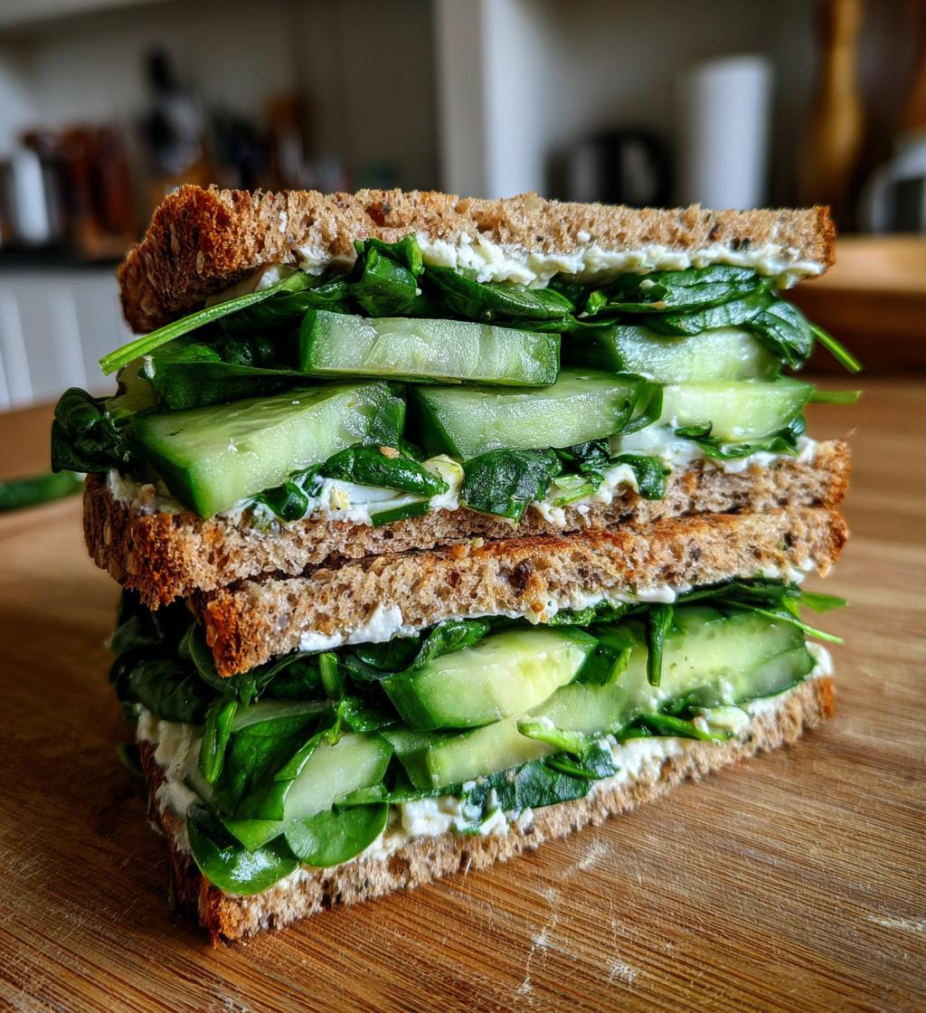 cucumber spinach sandwich salad recipe - detail 1