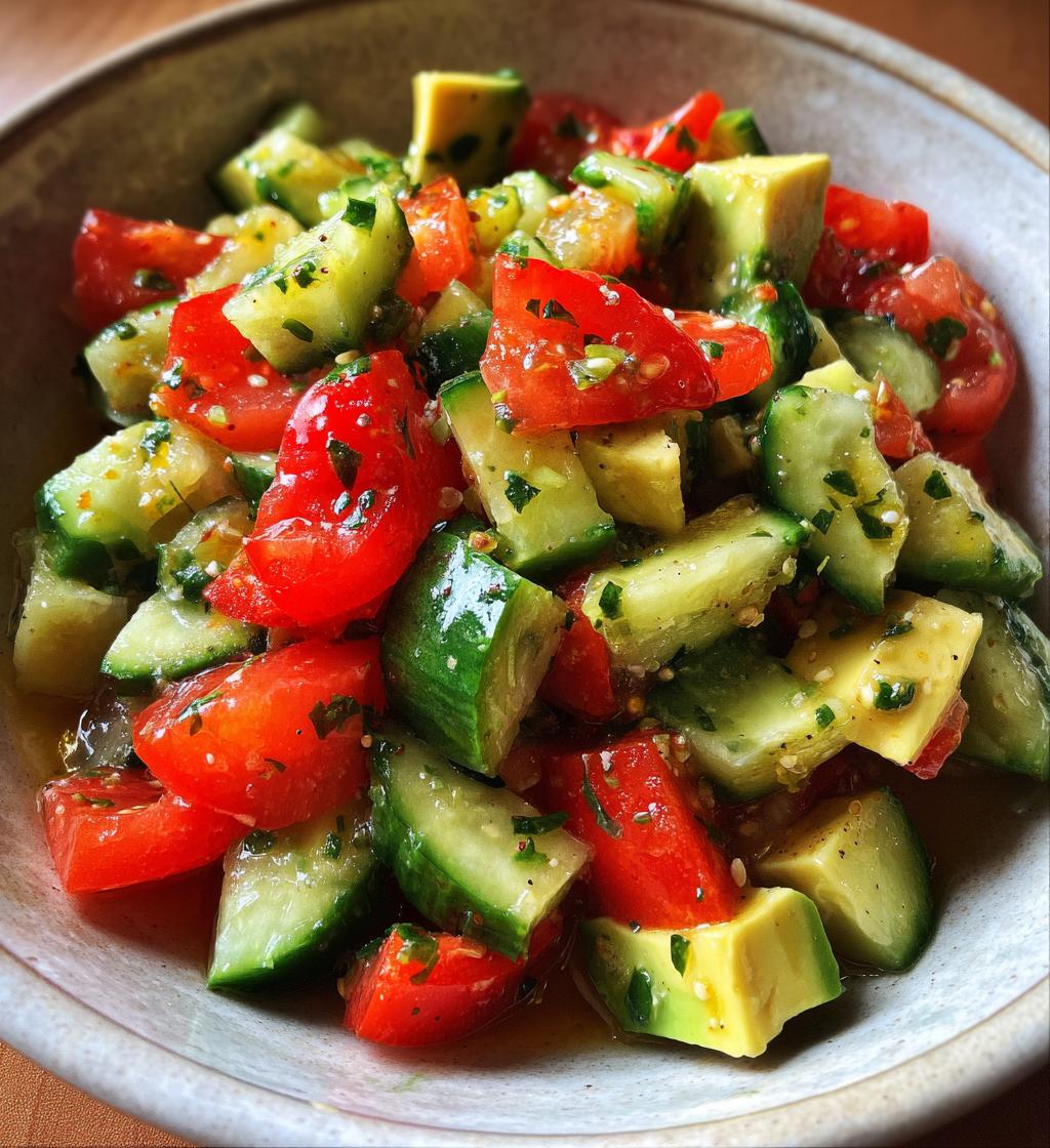 cucumber tomato avocado salad recipe