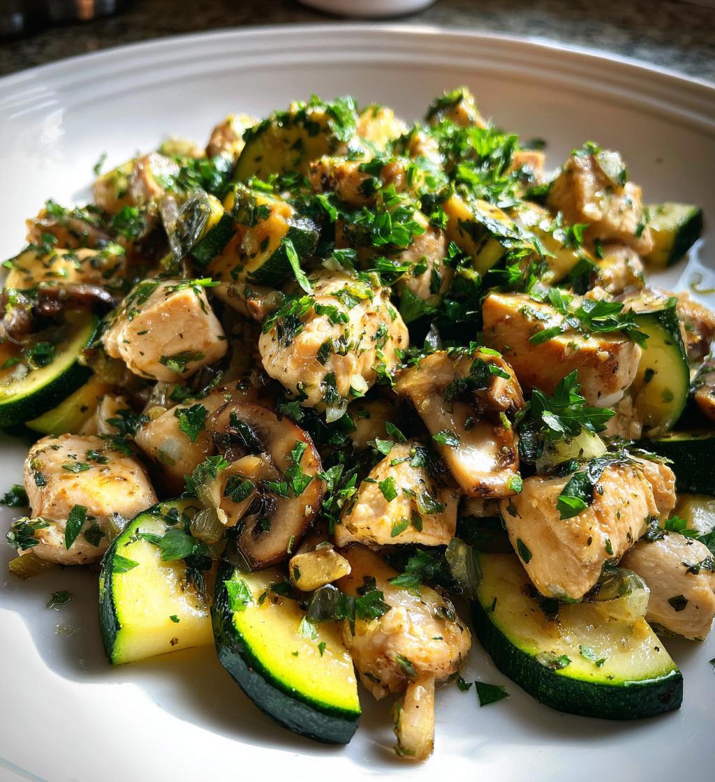 easy chicken mushrooms zucchini recipe