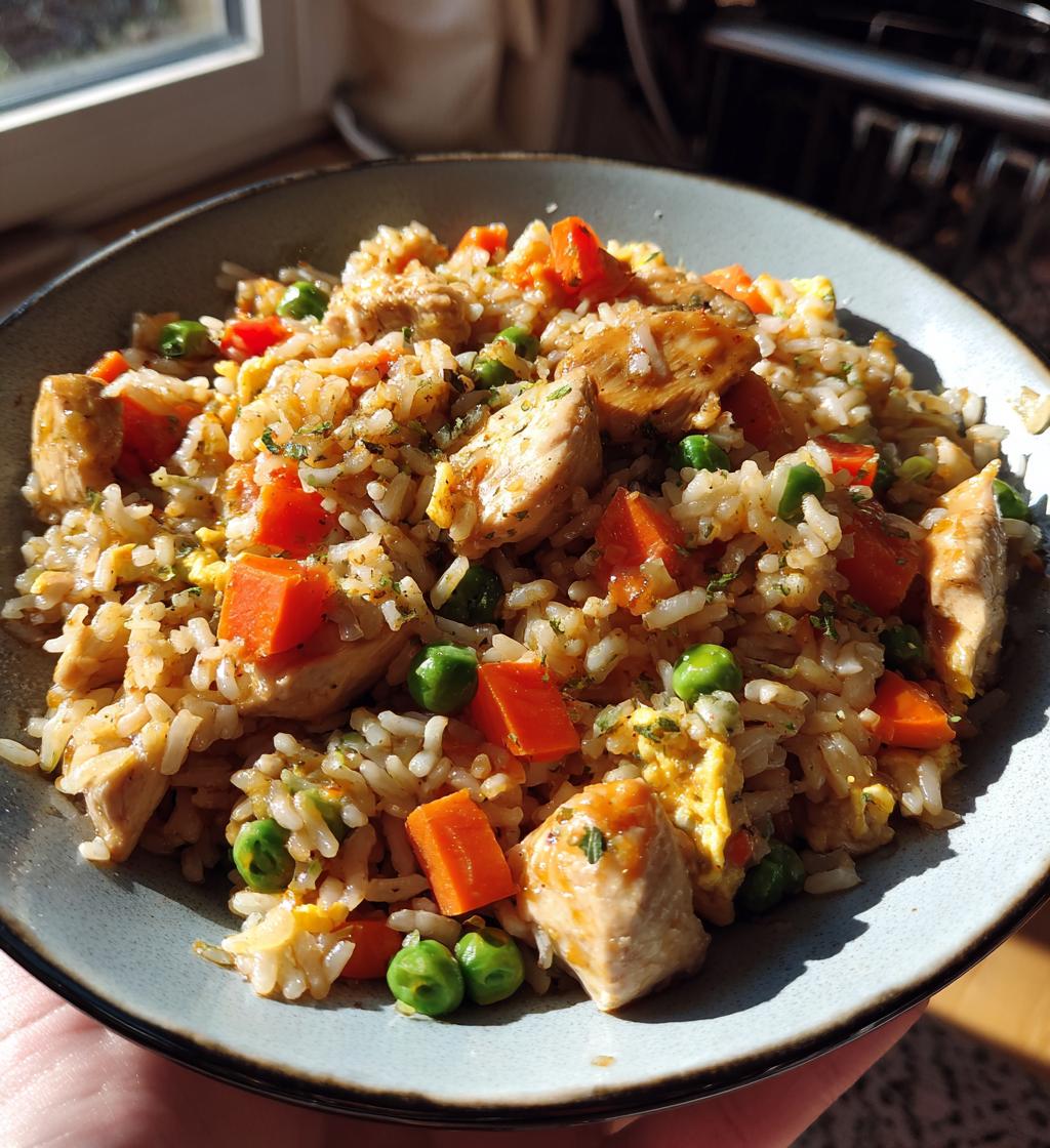 easy chicken rice veggies recipe - detail 1