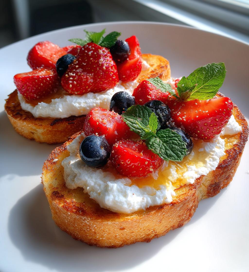 easy whipped ricotta toast for a delicious breakfast