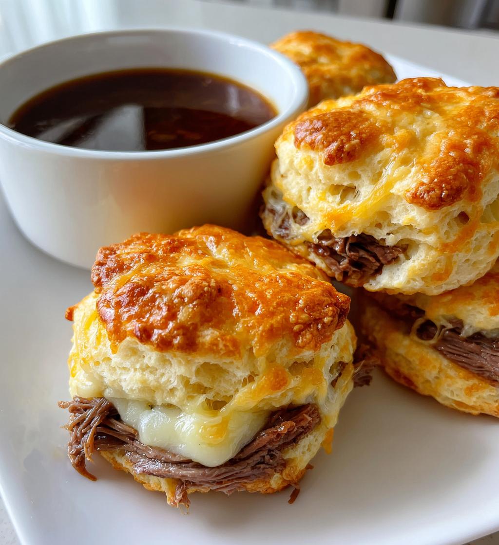french dip biscuits recipe easy cheesy comfort