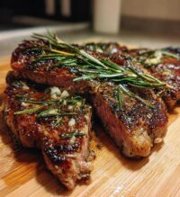 garlic rosemary grilled steak recipe