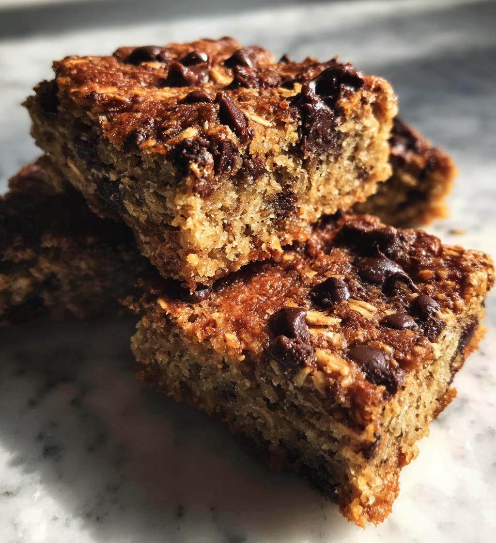healthy chocolate chip oatmeal bars are delicious snacks - detail 1