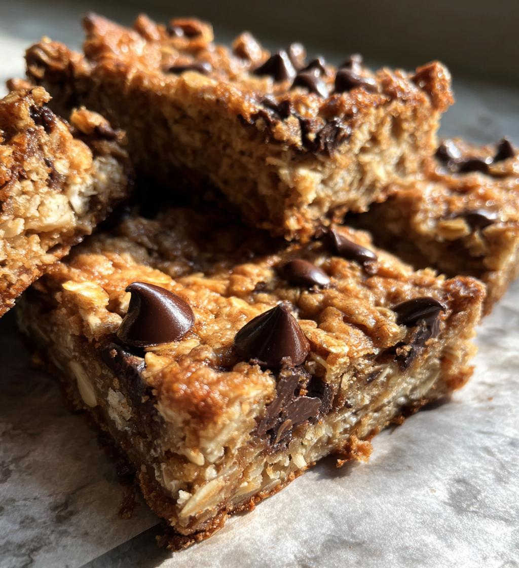 healthy chocolate chip oatmeal bars are delicious snacks