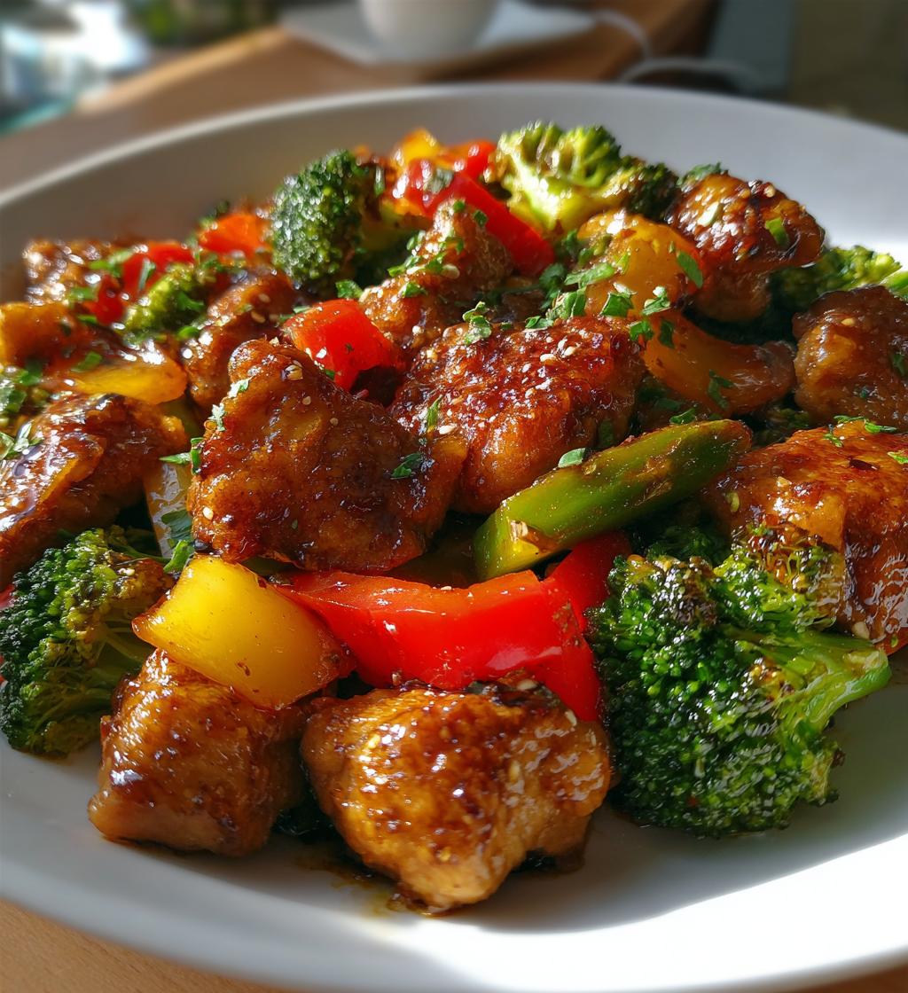 honey garlic chicken stir fry recipe