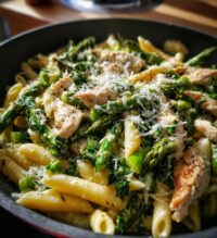 lemon asparagus chicken pasta recipe
