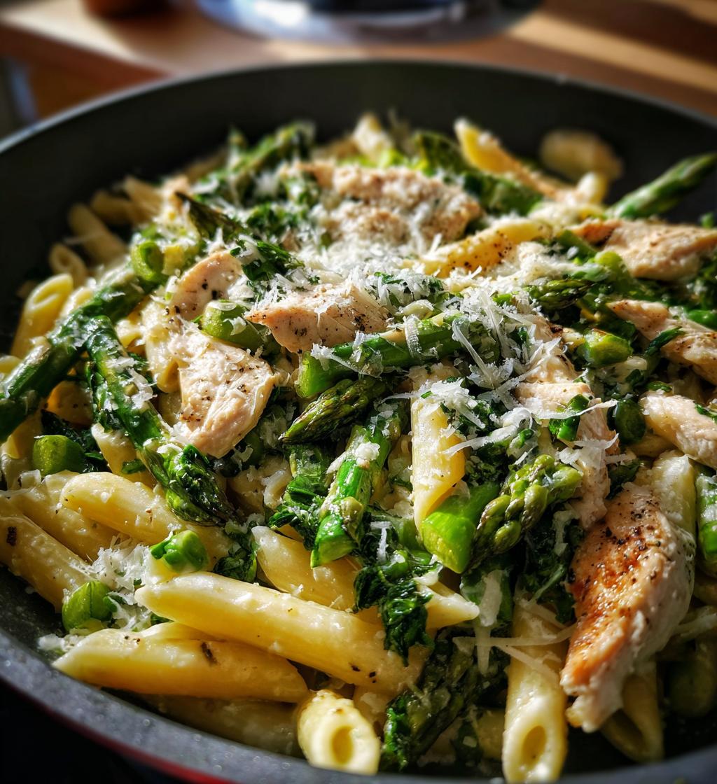 lemon asparagus chicken pasta recipe