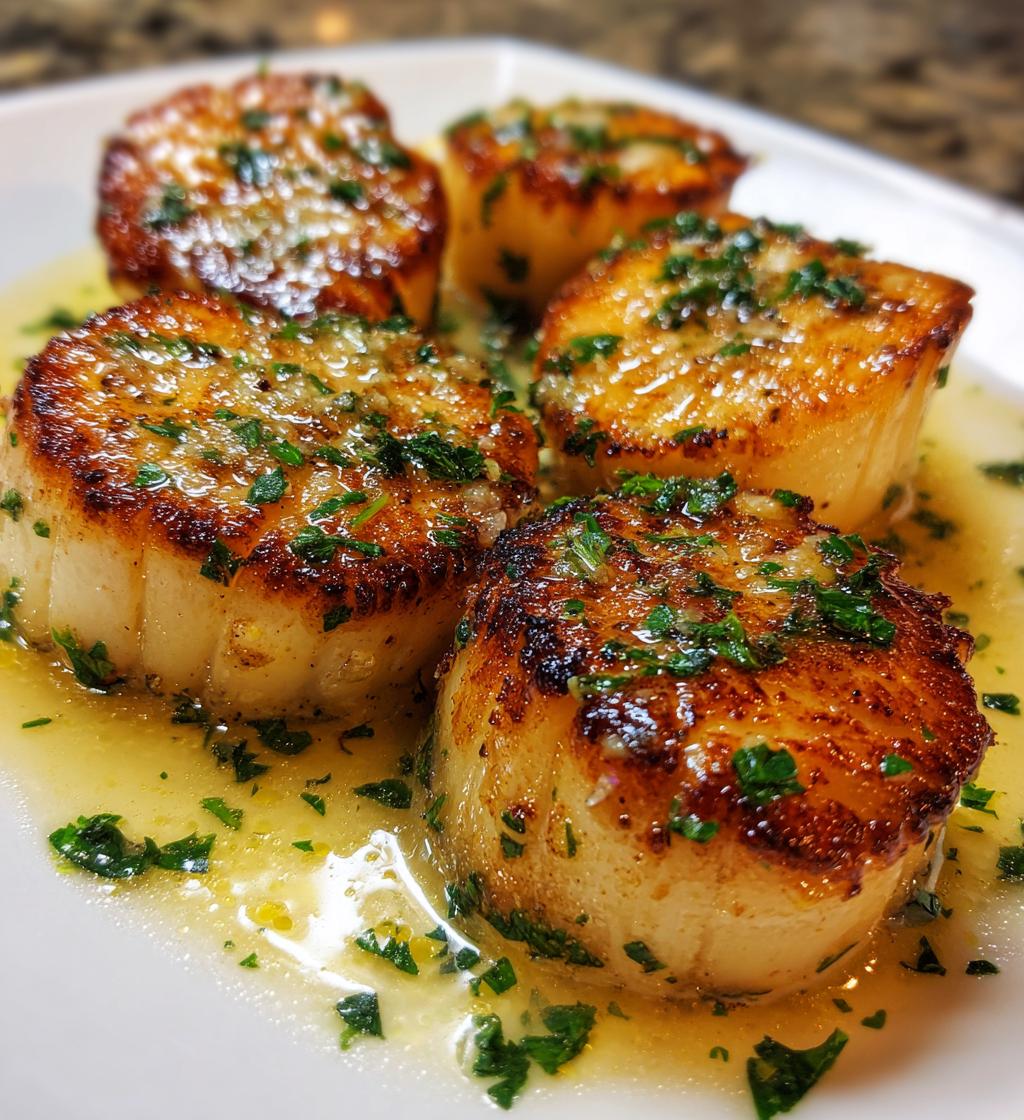 lemon butter scallops are a delicious seafood delight - detail 1