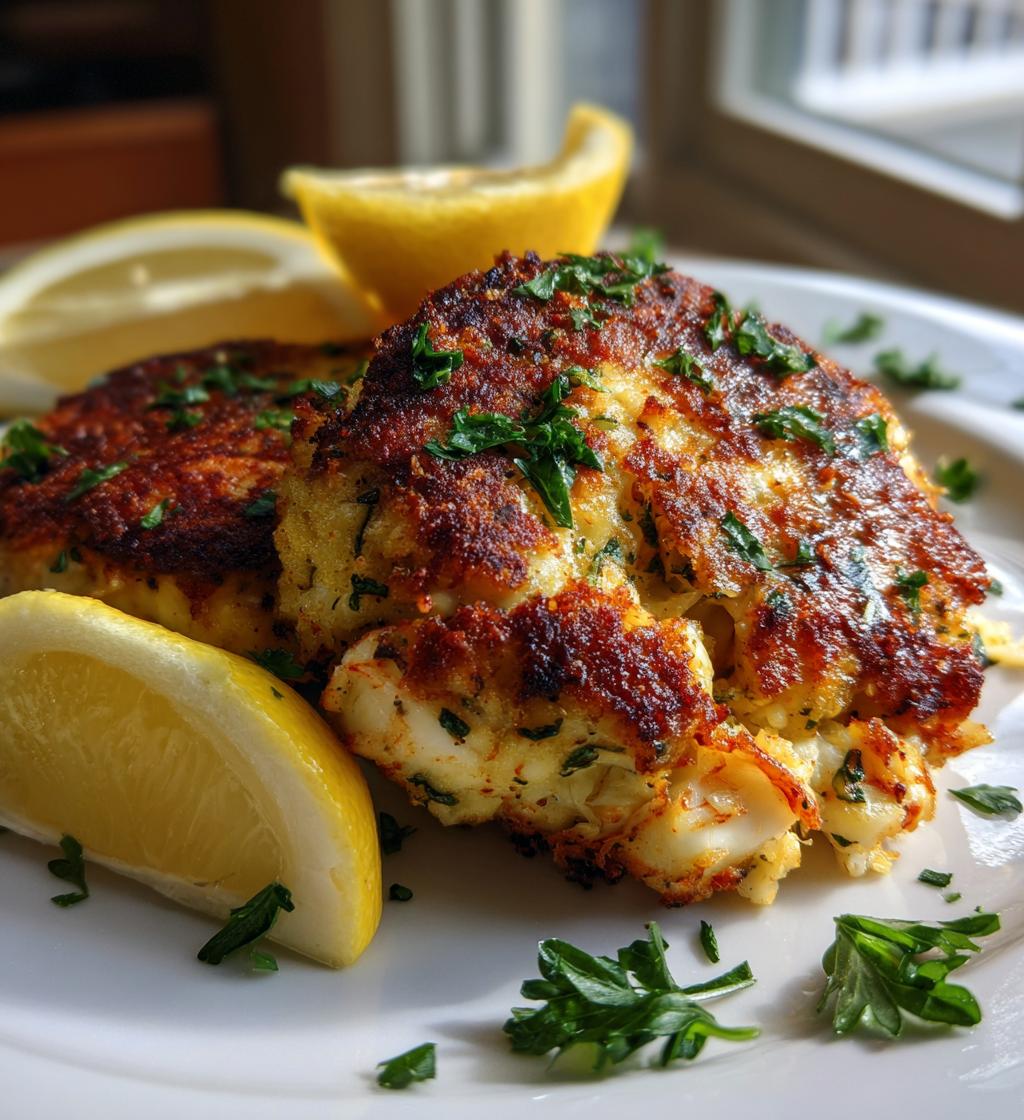 maryland style crab cake is a delicious seafood dish - detail 1