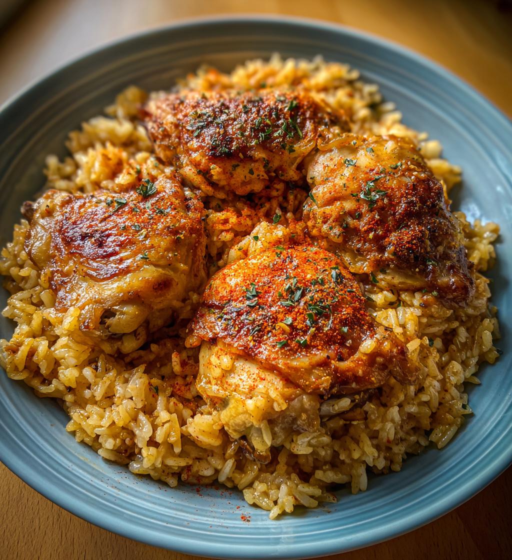 oven baked chicken and rice is a delicious meal - detail 1
