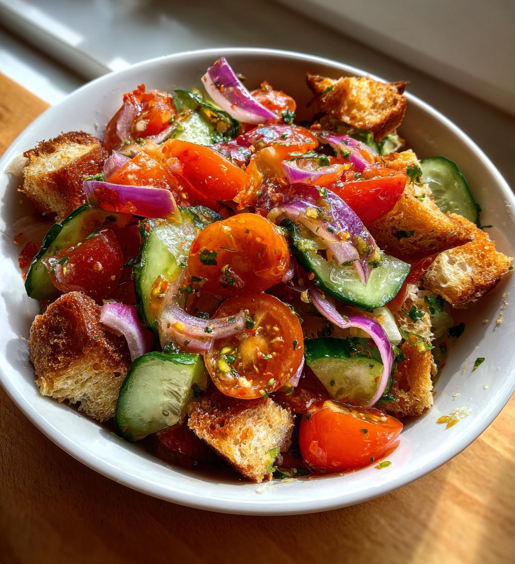 panzanella recipe italian bread salad - detail 1