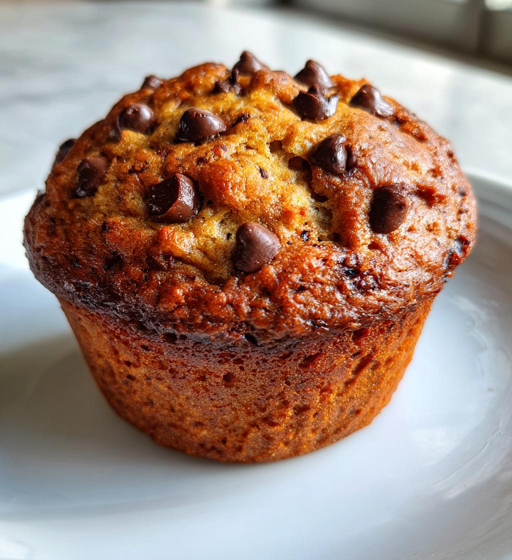 peanut butter banana chocolate chip muffins gluten free dairy free - detail 1