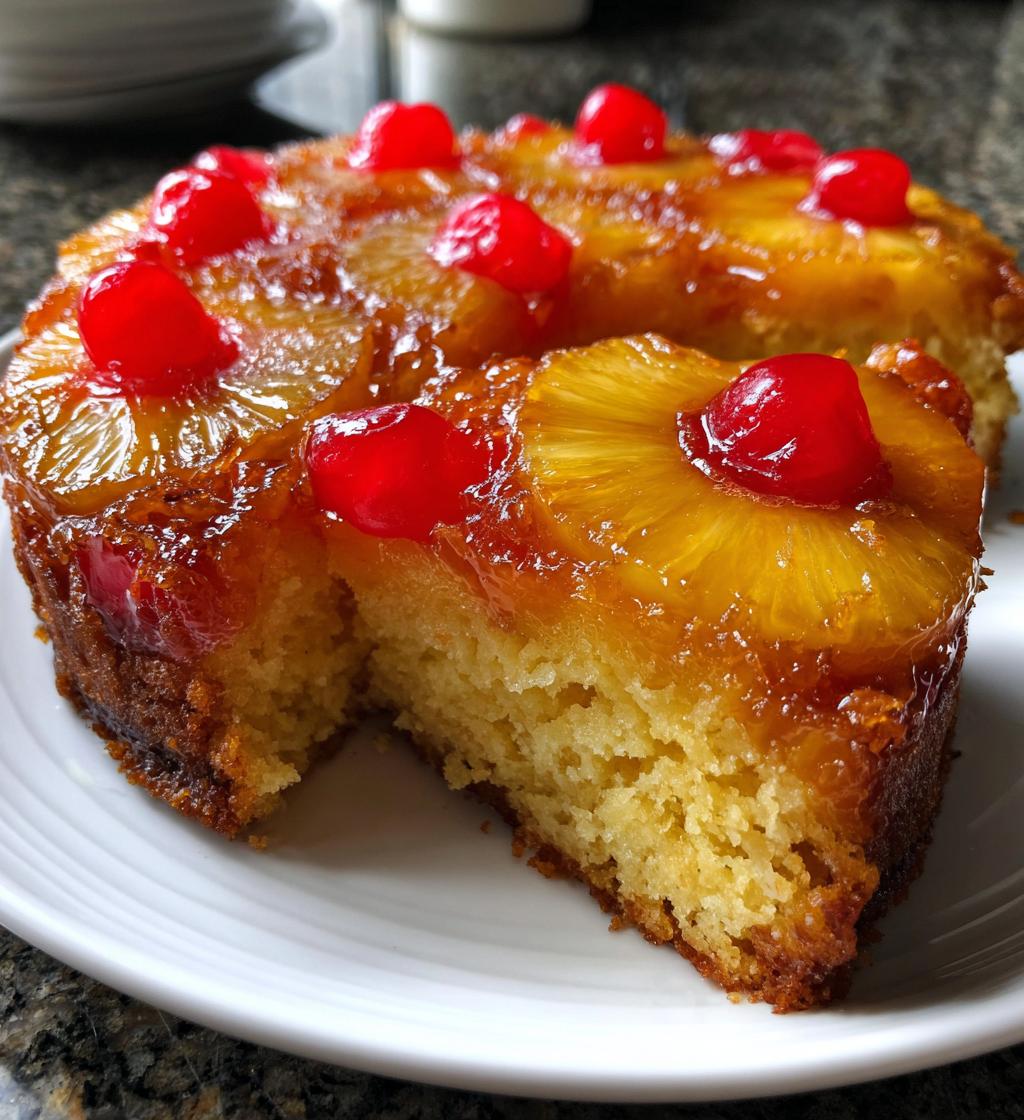pineapple upside down cake is a delicious treat