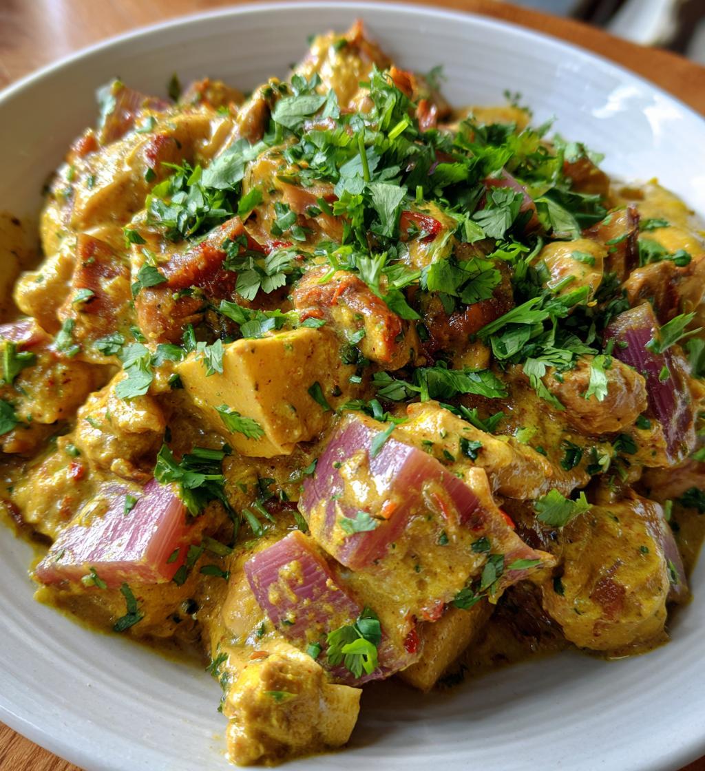 rhubarb curry chicken recipe - detail 1