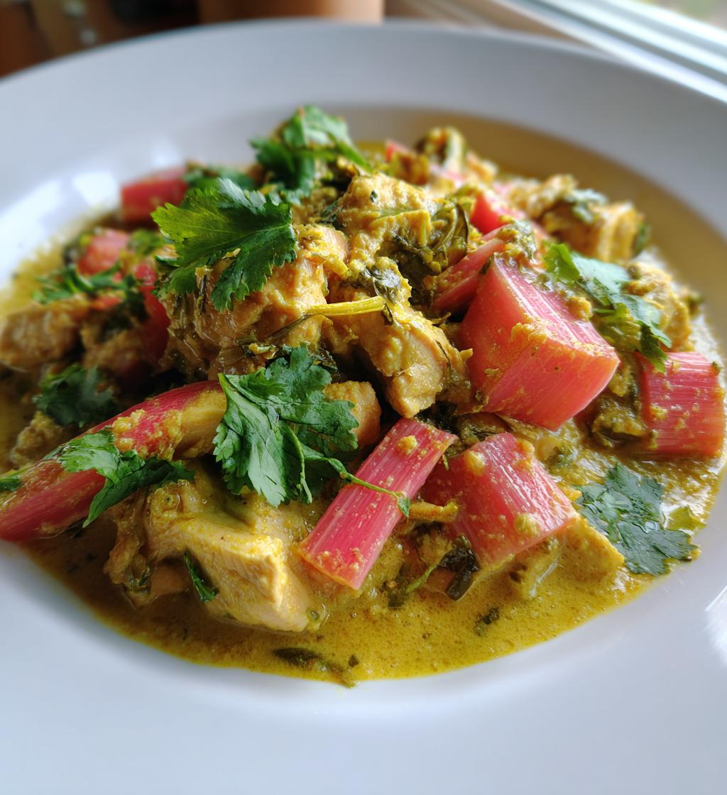rhubarb curry chicken recipe