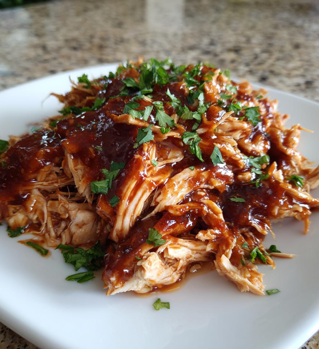 shredded chicken crockpot bbq recipe - detail 1