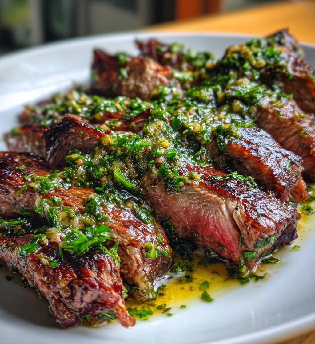 skirt steak chimichurri recipe - detail 1
