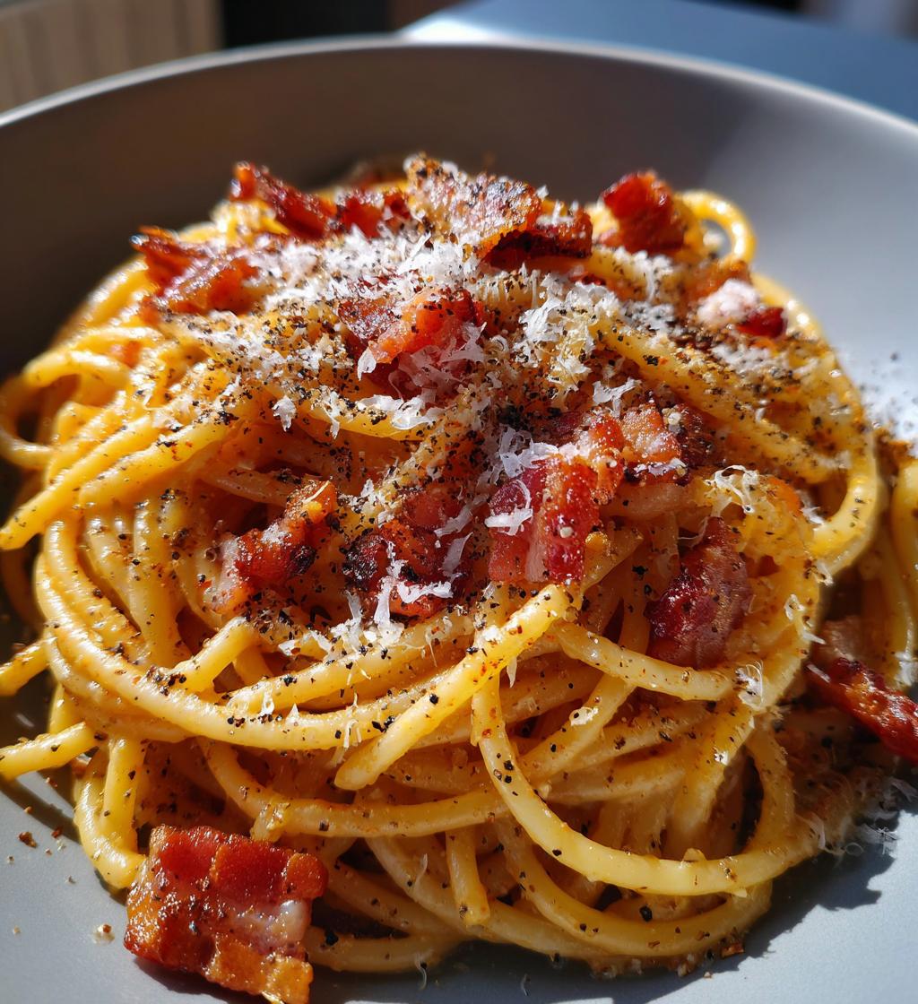 spaghetti alla gricia is a classic italian dish