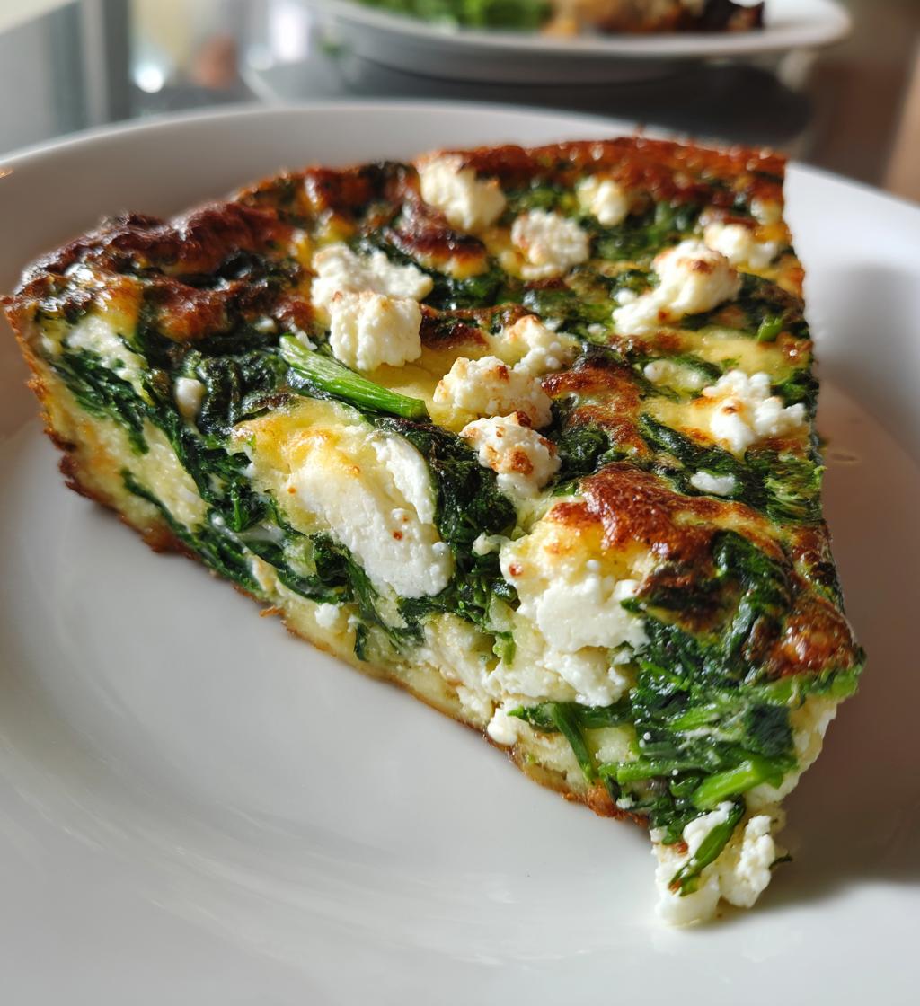 spinach frittata is a delicious and healthy dish - detail 1
