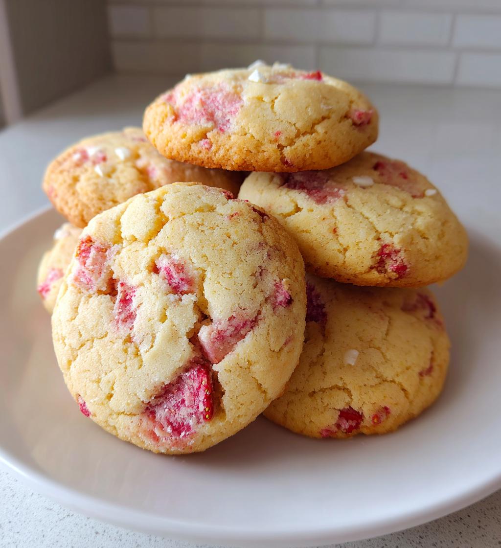 strawberry cheesecake cookies are a delicious treat - detail 1