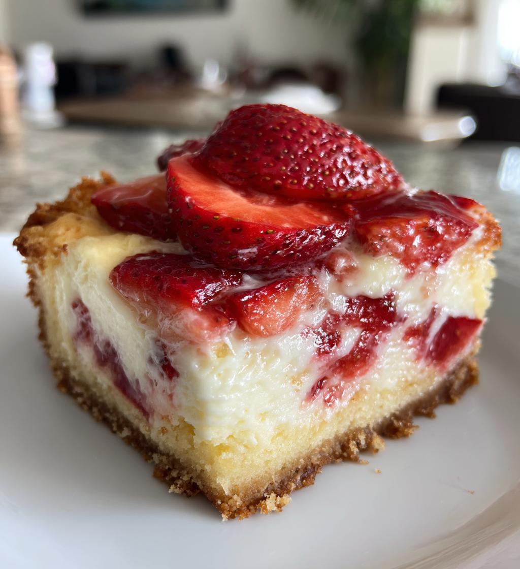strawberry cheesecake dump cake is a delicious treat - detail 1