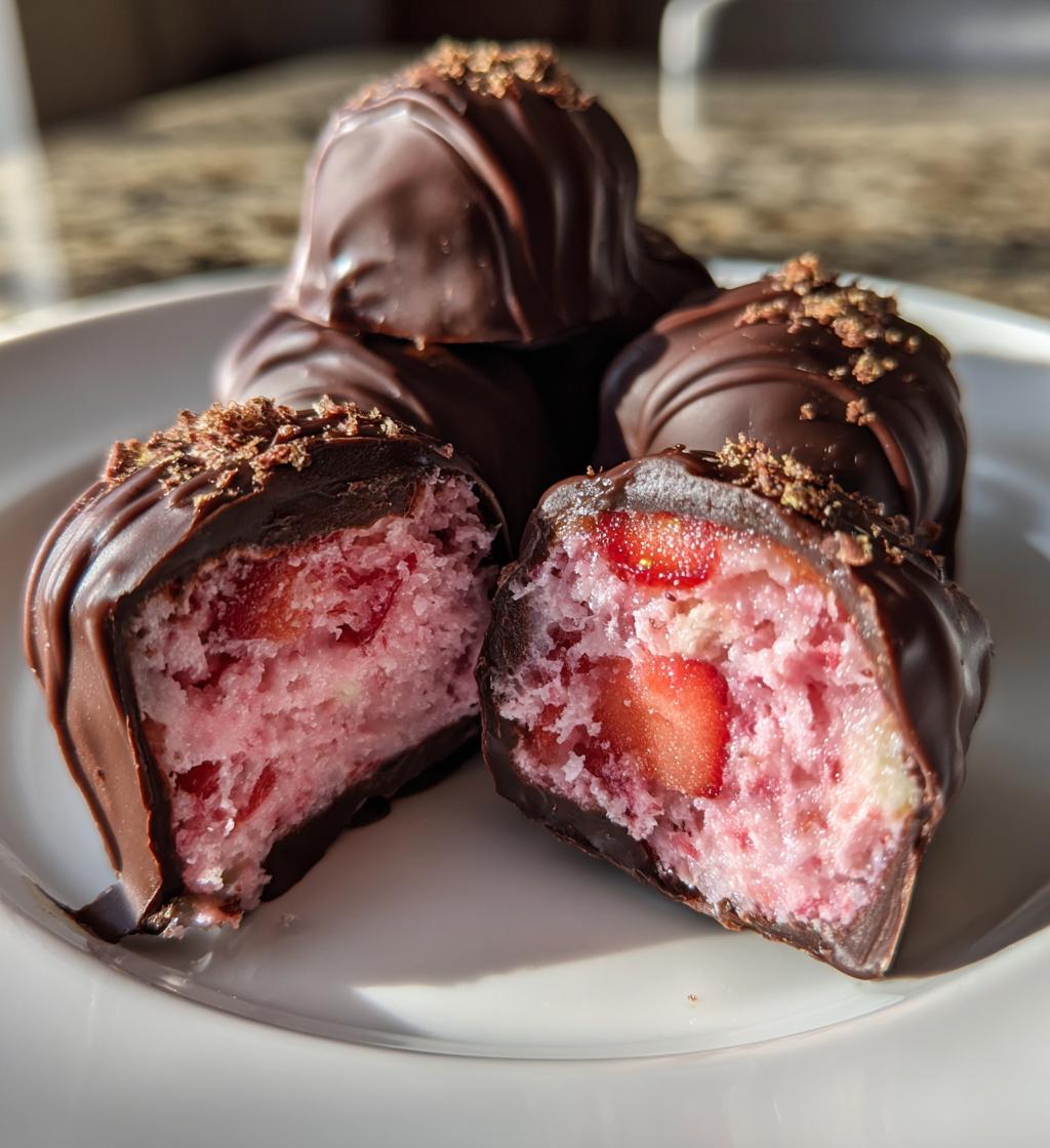 strawberry cheesecake truffles recipe - detail 1
