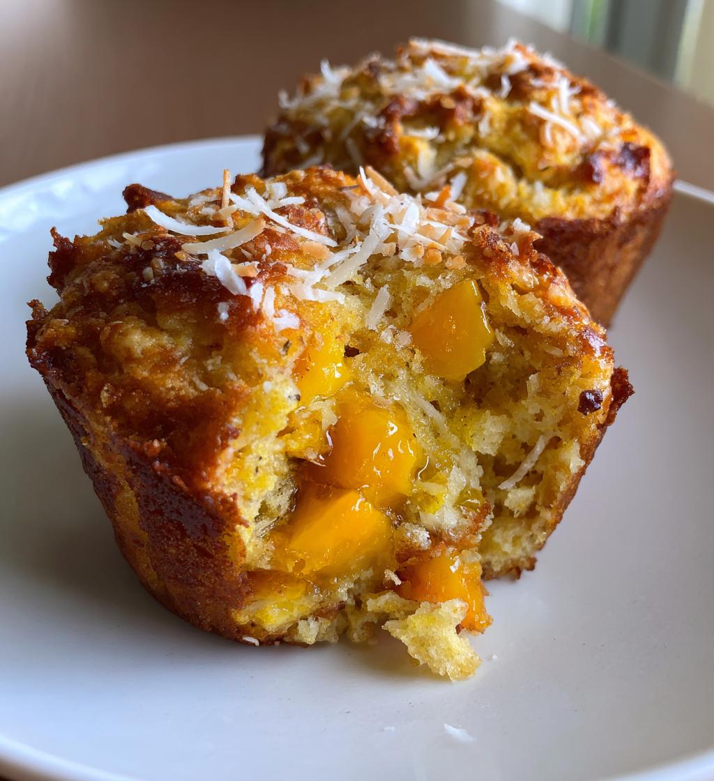 tropical mango coconut muffins gluten free dairy free - detail 1