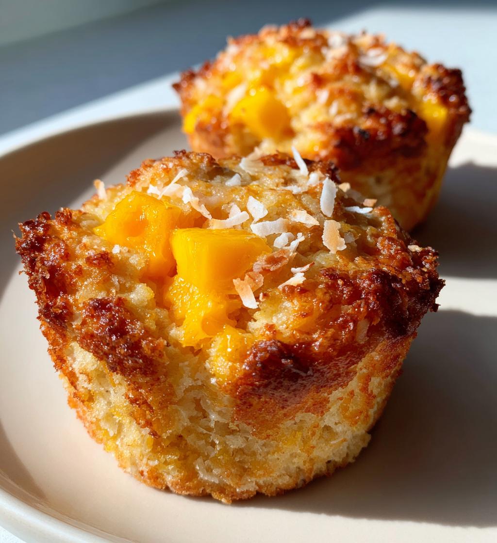 tropical mango coconut muffins gluten free dairy free