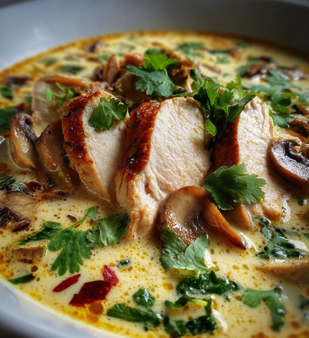 turkey tom kha gai is a delicious soup recipe - detail 1