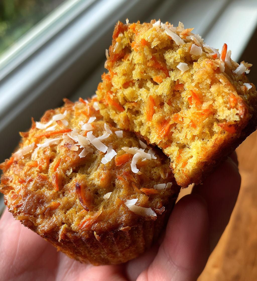 vegan carrot coconut muffins gluten free recipe - detail 1