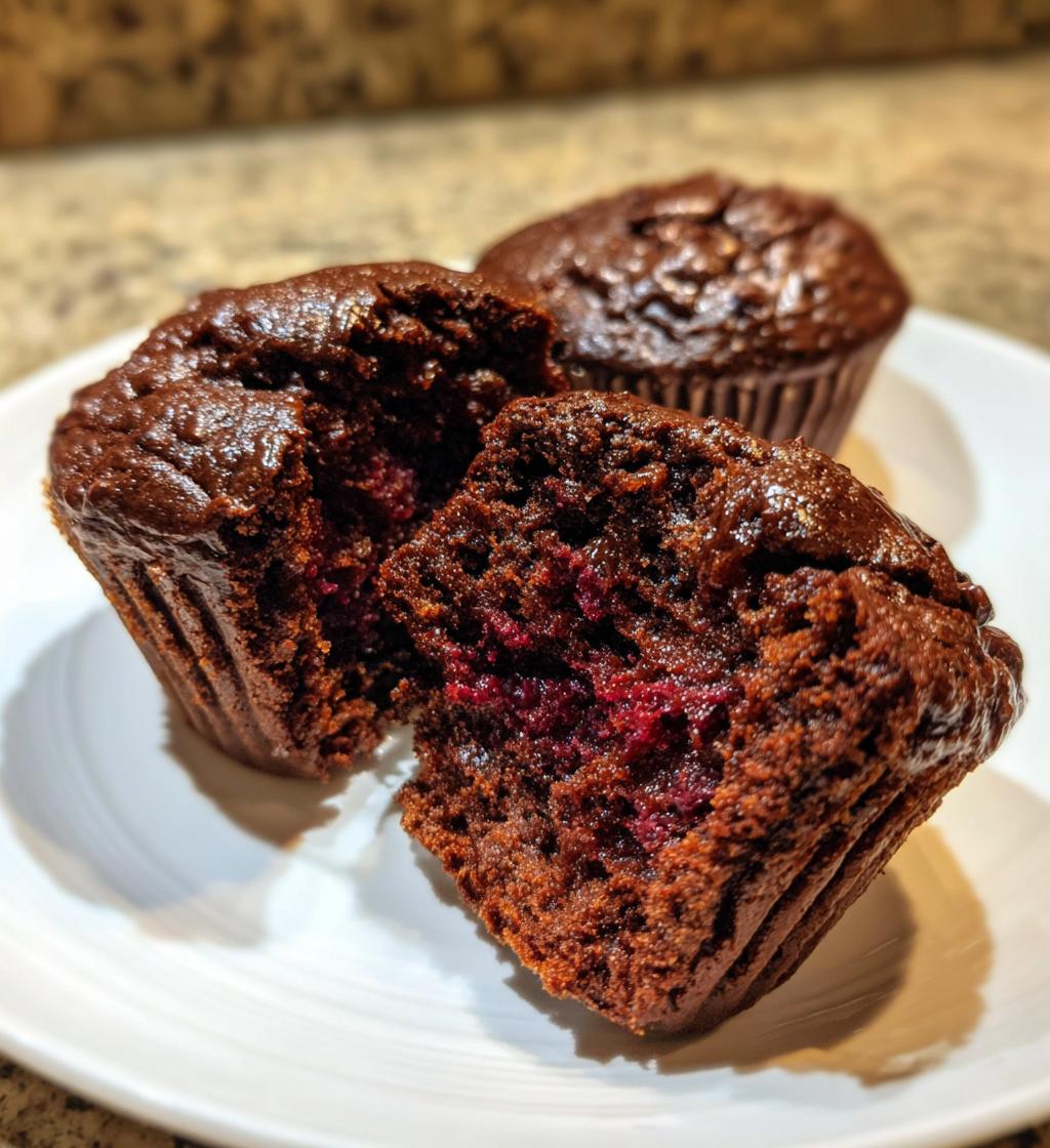 vegan chocolate beet muffins gluten free - detail 1