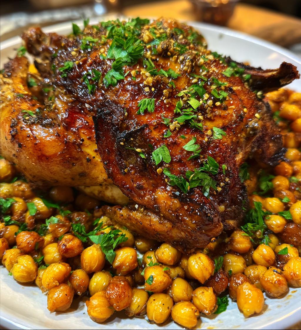 zaatar roasted chicken with chickpeas recipe - detail 1