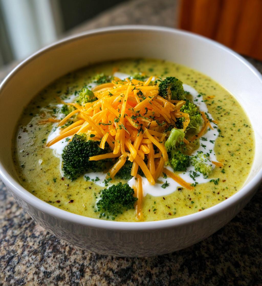 20 minute broccoli cheese soup - detail 1