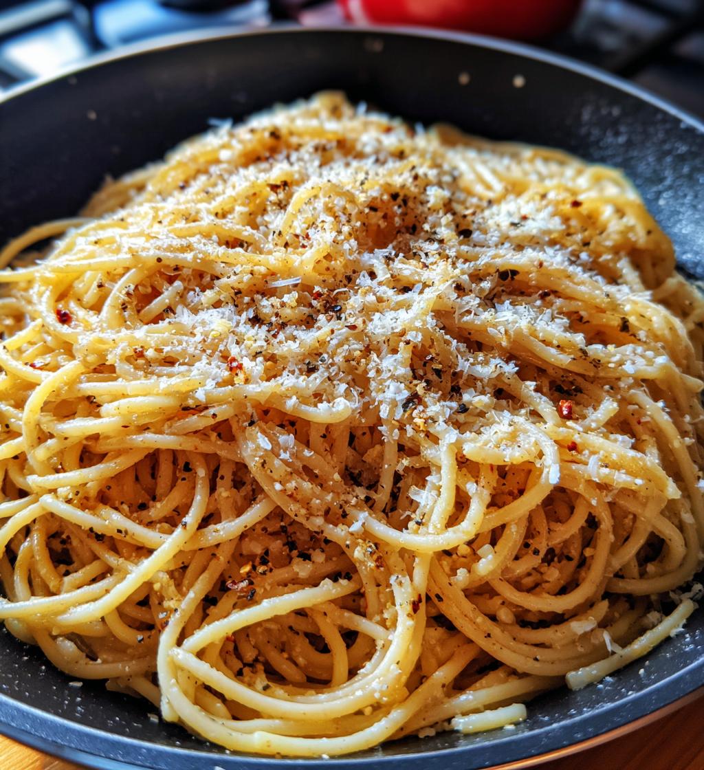 5 ingredient garlic parmesan pasta